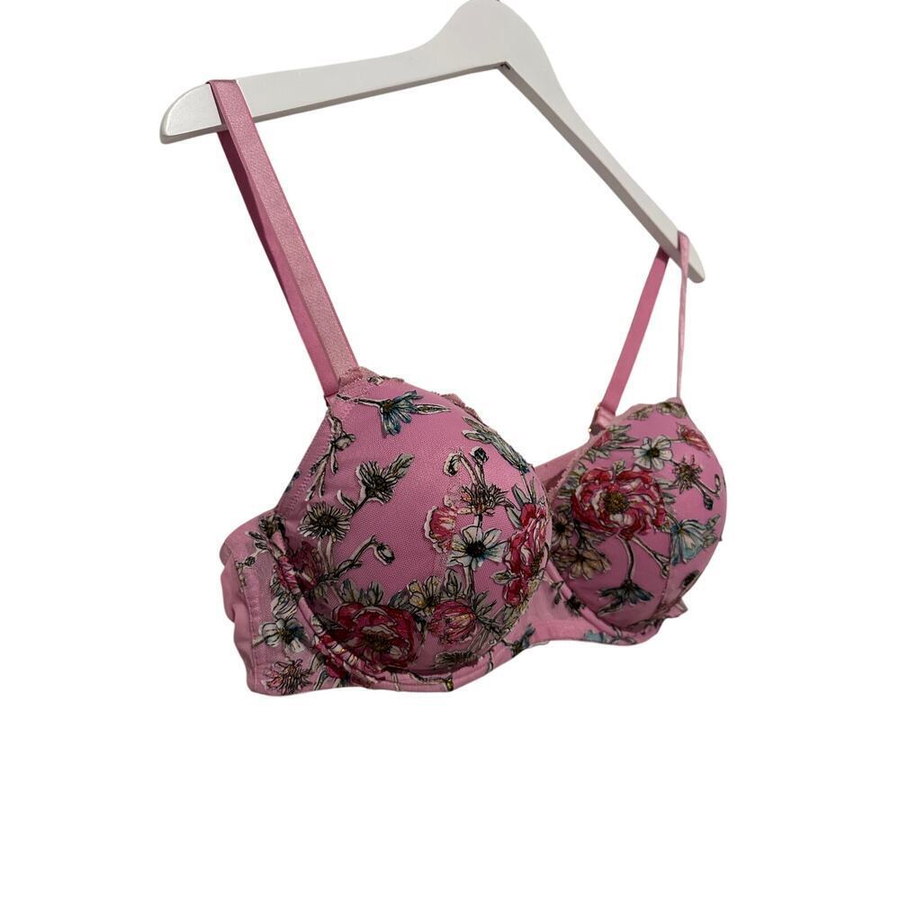 Victoria’s Secret Pink Red Floral 40C Dream Angels Bra - Picture 2 of 8